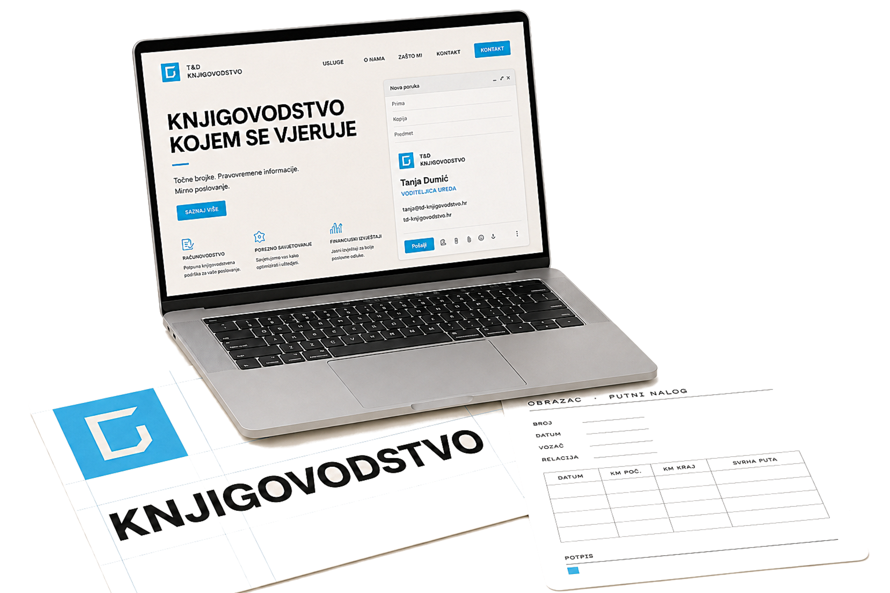 T&D web, e-mail potpis i obrazac